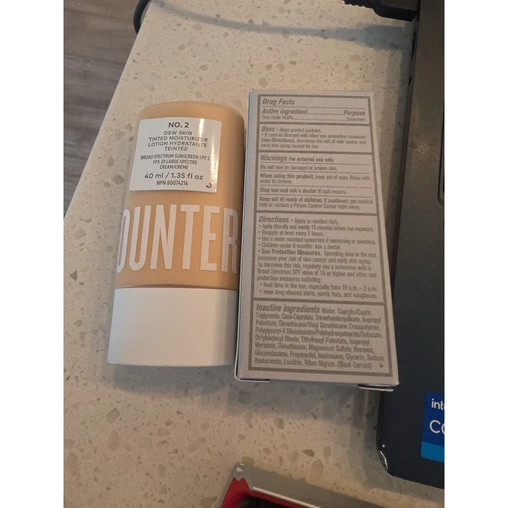 Beautycounter Dew Skin Tinted Moisturizer No. 2 SPF 20 1.35oz New Exp 11/25